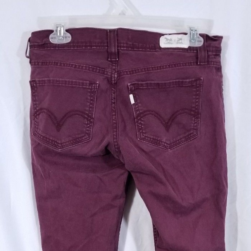 Levi 524 Skinny Jeans Red Womens Sz 7M